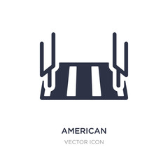 american football stadium icon on white background. Simple element illustration from American football concept. © zaurrahimov