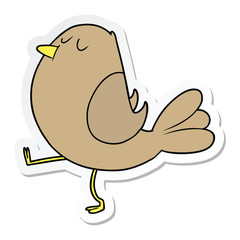 sticker of a cartoon bird