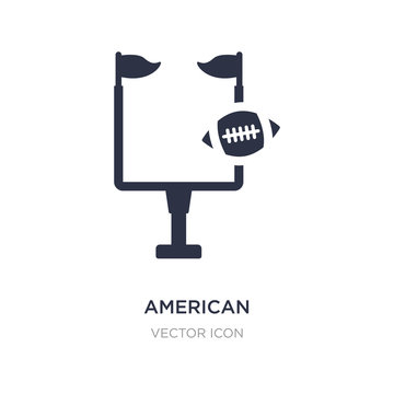 american football goal icon on white background. Simple element illustration from American football concept.