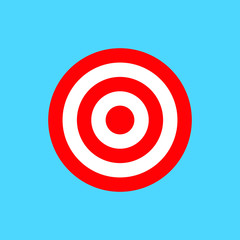 Bullseye target or arrow target flat vector icon for apps and websites