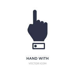 hand with extended pointing finger icon on white background. Simple element illustration from American football concept.