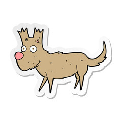 Naklejka premium sticker of a cartoon cute little dog