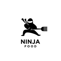 ninja food logo icon designs vector illustration template  © Alpha Vector