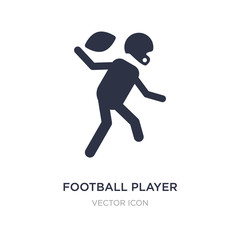 Fototapeta na wymiar football player icon on white background. Simple element illustration from American football concept.