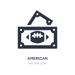american football game ticket icon on white background. Simple element illustration from American football concept.