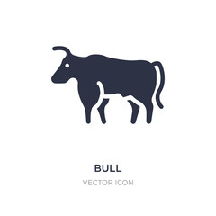 bull icon on white background. Simple element illustration from Animals concept.