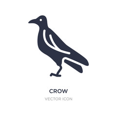 crow icon on white background. Simple element illustration from Animals concept.