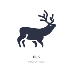 elk icon on white background. Simple element illustration from Animals concept.