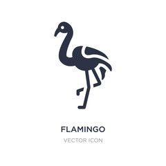 flamingo icon on white background. Simple element illustration from Animals concept.