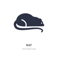 rat icon on white background. Simple element illustration from Animals concept.