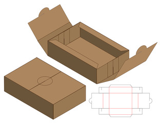Box packaging die cut template design. 3d mock-up