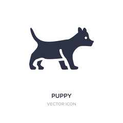 puppy icon on white background. Simple element illustration from Animals concept.
