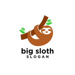 sloth logo icon designs vector illustration symbol template © Alpha Vector