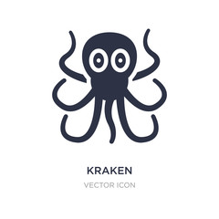 kraken icon on white background. Simple element illustration from Animals concept.