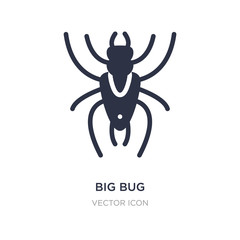 big bug icon on white background. Simple element illustration from Animals concept.