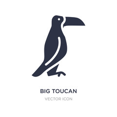 big toucan icon on white background. Simple element illustration from Animals concept.
