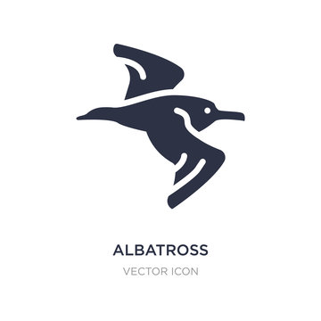 albatross icon on white background. Simple element illustration from Animals concept.
