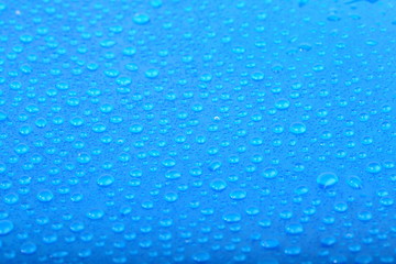 Drops on blue background