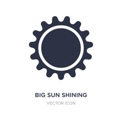 big sun shining icon on white background. Simple element illustration from Astronomy concept.