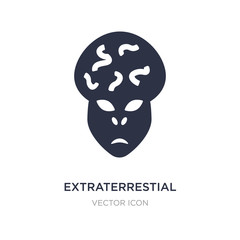 extraterrestial head icon on white background. Simple element illustration from Astronomy concept.