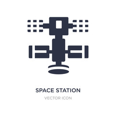 space station icon on white background. Simple element illustration from Astronomy concept.