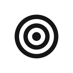 Bullseye target or arrow target flat vector icon for apps and websites