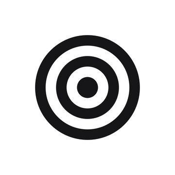 Bullseye target or arrow target flat vector icon for apps and websites