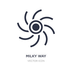 milky way icon on white background. Simple element illustration from Astronomy concept.