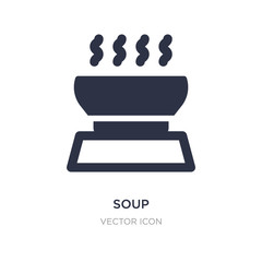 soup icon on white background. Simple element illustration from Autumn concept.