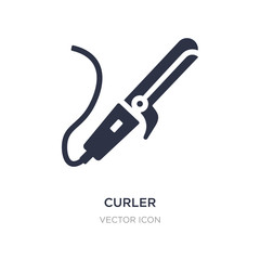 curler icon on white background. Simple element illustration from Beauty concept.