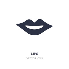 lips icon on white background. Simple element illustration from Beauty concept.