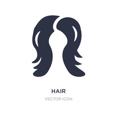 hair icon on white background. Simple element illustration from Beauty concept.
