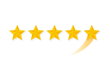 Star rating. Vector illustration flat design.