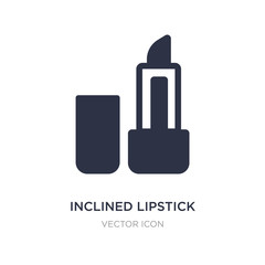 inclined lipstick icon on white background. Simple element illustration from Beauty concept.