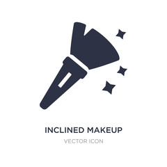 inclined makeup brush icon on white background. Simple element illustration from Beauty concept.