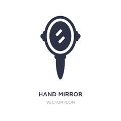 hand mirror icon on white background. Simple element illustration from Beauty concept.