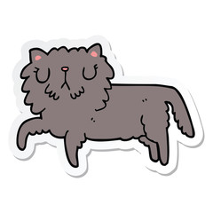 sticker of a cartoon cat
