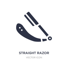 straight razor icon on white background. Simple element illustration from Beauty concept.