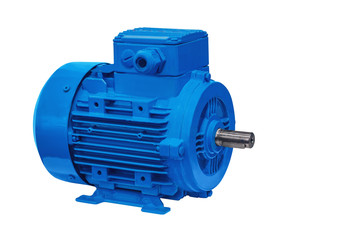 a group of modern engines of medium size of various designs isolated on white background