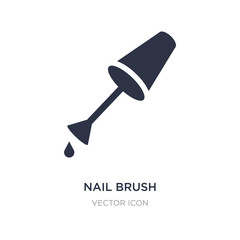 nail brush icon on white background. Simple element illustration from Beauty concept.