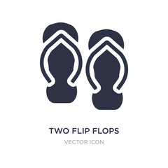 two flip flops icon on white background. Simple element illustration from Beauty concept.