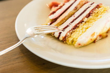 piece of cut pie on plate