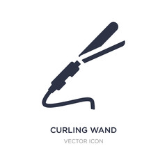 curling wand icon on white background. Simple element illustration from Beauty concept.