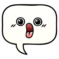 gradient shaded cartoon speech bubble