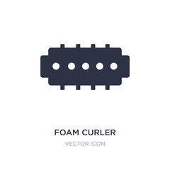 foam curler icon on white background. Simple element illustration from Beauty concept.