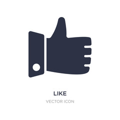 like icon on white background. Simple element illustration from Blogger and influencer concept.