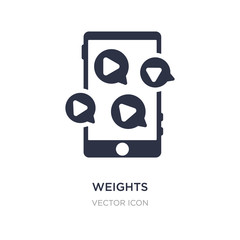 Fototapeta premium weights icon on white background. Simple element illustration from Blogger and influencer concept.