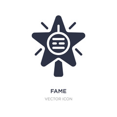 fame icon on white background. Simple element illustration from Blogger and influencer concept.