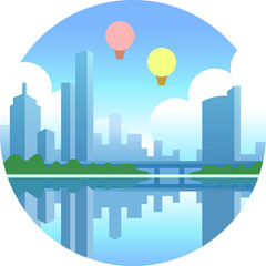 Melbourne gradient illustration