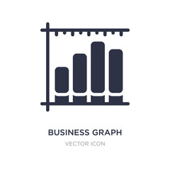 business graph icon on white background. Simple element illustration from Business concept.